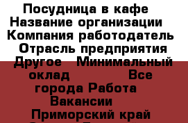 Посудница в кафе › Название организации ­ Компания-работодатель › Отрасль предприятия ­ Другое › Минимальный оклад ­ 14 000 - Все города Работа » Вакансии   . Приморский край,Спасск-Дальний г.